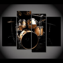 Load image into Gallery viewer, HD Printed 4 Piece Canvas Art Music Drum Painting Vintage Wall Pictures for Living Room Home Decor Free Shipping NY-7071A
