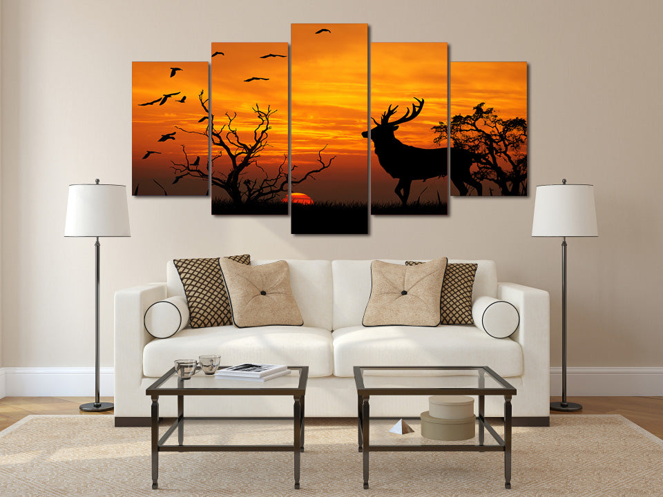HD Printed fantasy sunset Group Painting on canvas room decoration print poster picture canvas framed Free shipping/ny-963