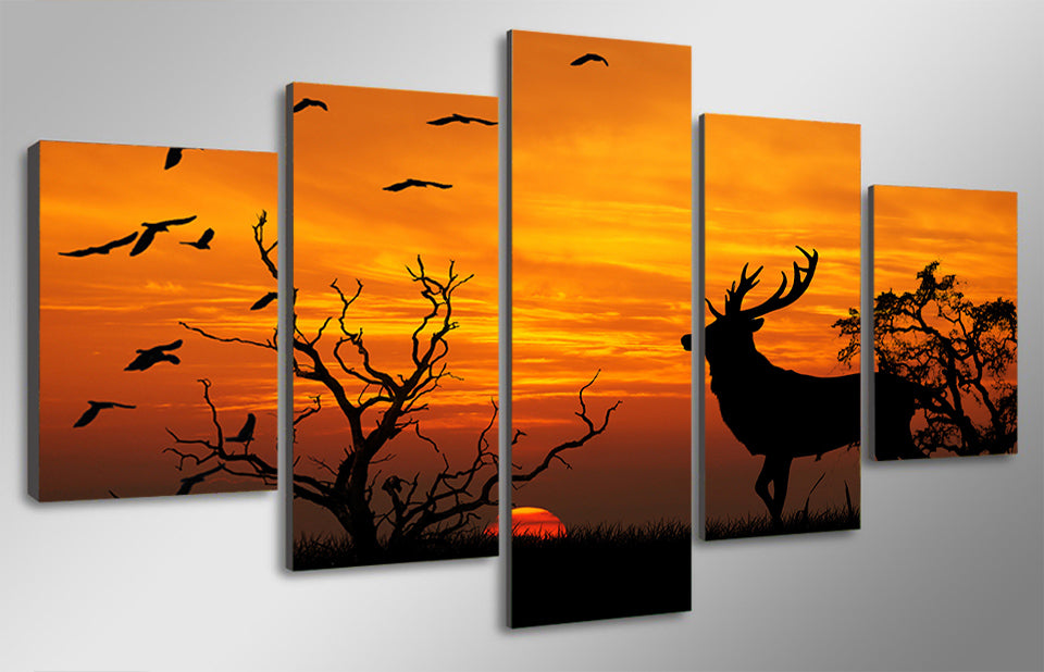 HD Printed fantasy sunset Group Painting on canvas room decoration print poster picture canvas framed Free shipping/ny-963