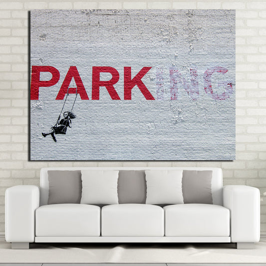 HD Printed 1 Piece Canvas Art  Banksy poster wall art for Living Room Home Decor Free Shipping NY-7068D