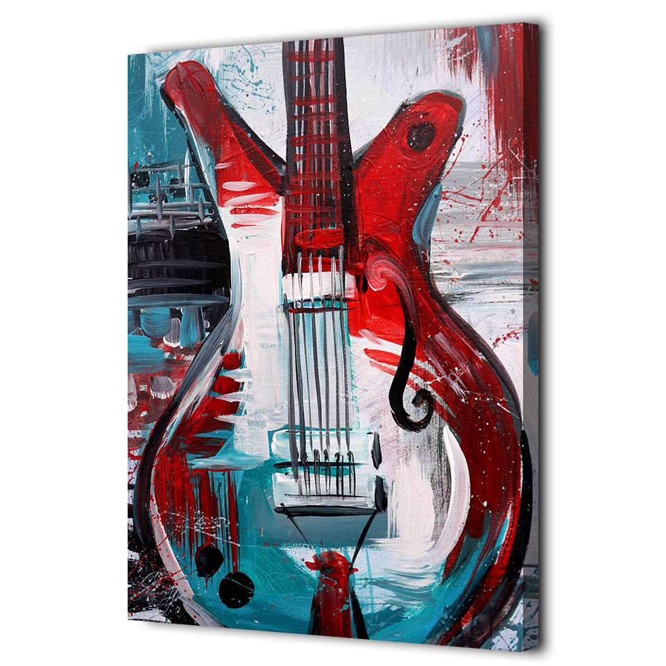 HD Printed 1 Piece Canvas Art Abstract Guitar Painting Vintage Wall Pictures for Living Room Home Decor Free Shipping NY-7069D