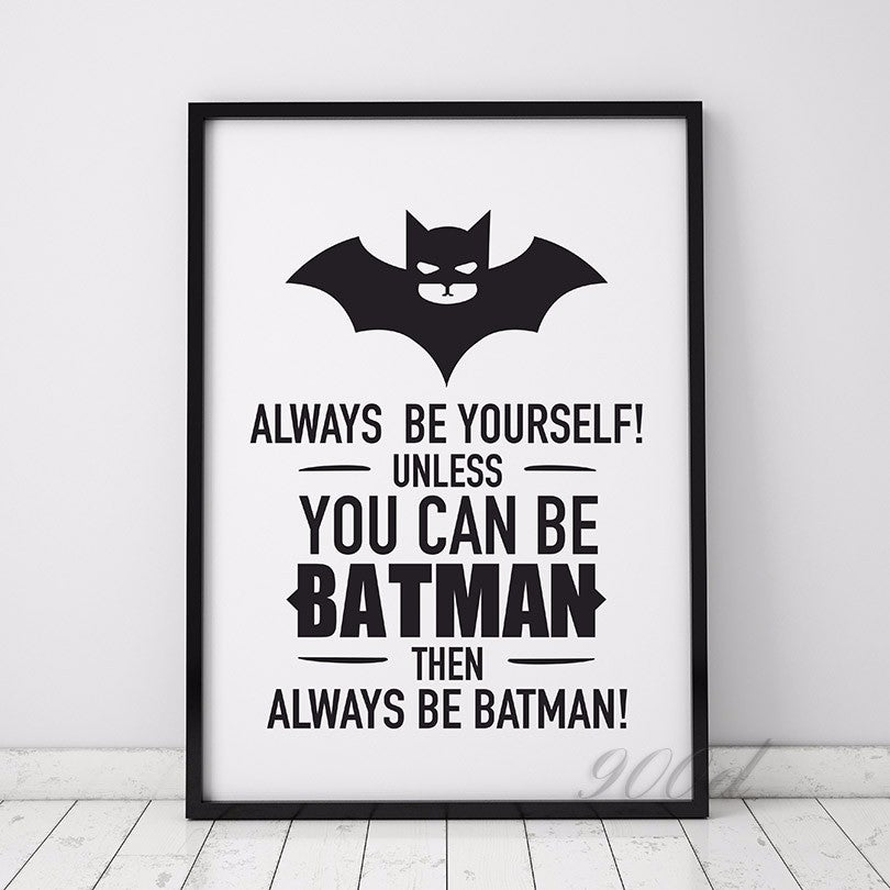 Batman Quote Canvas Art Print Painting Poster, Wall Pictures for Home Decoration, Wall Decor FA246-1/2/3