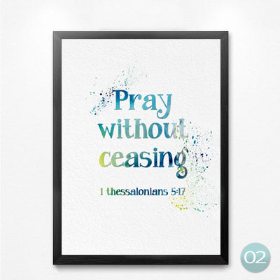 Pray More Worry Less Matthew Art Print Poster God Jesus Pray Psalm Art Poster Print Canvas Painting HD2118