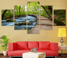 Load image into Gallery viewer, canvas art Printed Stream wooden woods Painting Canvas Print room decor print poster picture canvas Free shipping/NY-4927
