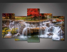 Load image into Gallery viewer, HD Printed Waterfall poster 5 pieces Group Painting room decor print poster picture canvas Free shipping/ny-1230

