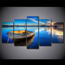 Load image into Gallery viewer, 5 Piece Canvas Art HD Printed Floating Boat Painting Nature Lake Blue Wall Pictures for Living Room Free Shipping CU-1891A
