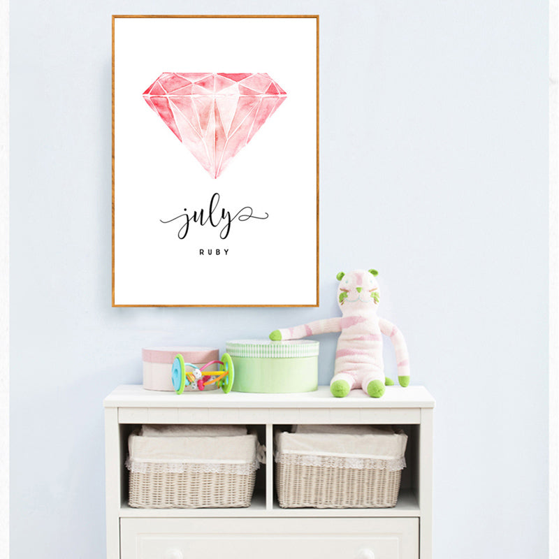 Posters And Prints Wall Art Canvas Painting Wall Pictures For Living Room July Pink Diamond Nordic Decoration No Poster Frame