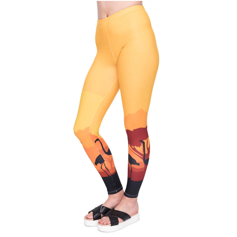 Women Legging Orange Triangle Printing Fashion Cozy Leggings High Waist Woman Pants