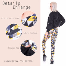 Load image into Gallery viewer, Geometric Design Women Fashion Legging Orange Triangle Printing Leggings
