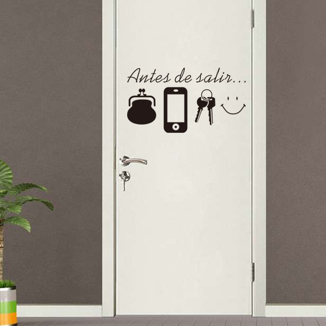 Before leaving Reminder vinyl quotes don't forget door wall art sticker decal kitchen lounge home decor Daily poster Mural