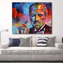 Load image into Gallery viewer, HDARTISAN Figure Painting Colorful Godfather Modern Canvas Art Wall Pictures For Living Room Home Decor Print
