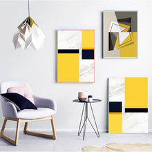 Load image into Gallery viewer, Modern Fashion Canvas Painting Geometric Yellow Posters and Prints Wall Art Pictures for Office Living Room Home Decor Unframed
