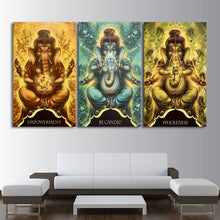 Load image into Gallery viewer, HD printed 3 piece canvas art whispers of lord ganesha painting wall pictures for living room modern free shipping CU-2215D

