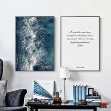 Load image into Gallery viewer, Posters Wall Art Printed Canvas Painting For Living Room Sea Wave Nordic Decoration Follow Your Feelings Wall Decor Picture
