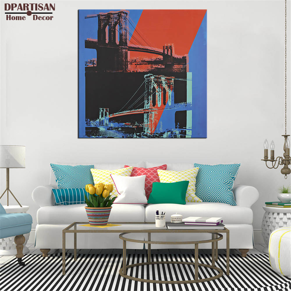 DPARTISAN Brooklyn Bridge c1983 By study POP Art Print poster on canvas for wall decoration no frame wall picture arts