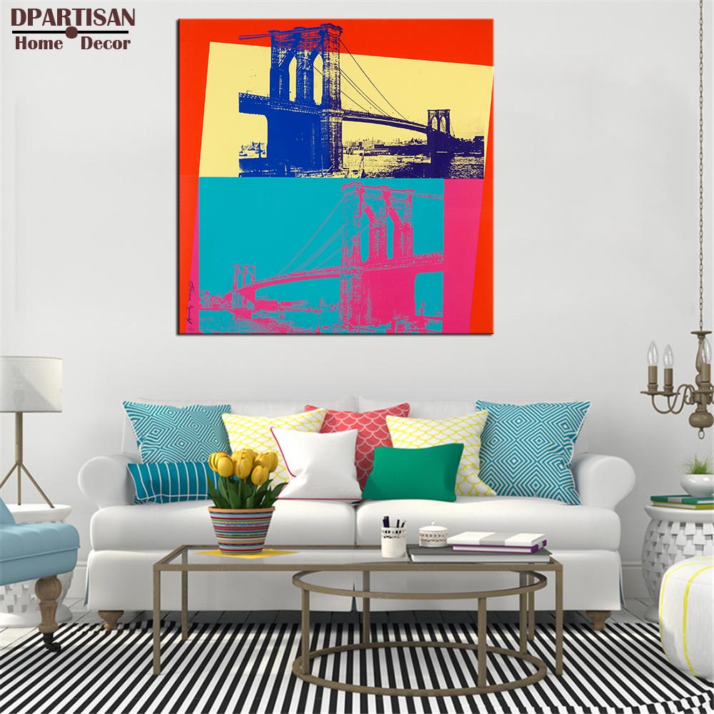 DPARTISAN Brooklyn Bridge c1983 By study POP Art Print poster on canvas for wall decoration no frame wall picture arts