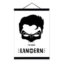 Load image into Gallery viewer, Black White Superhero Mask Batman Wooden Framed Posters Nordic Boy Room Wall Art Print Picture Home Decor Canvas Painting Scroll
