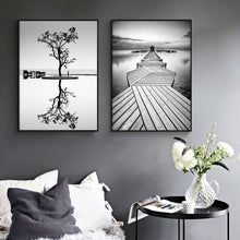 Load image into Gallery viewer, Posters And Prints Tree In Water Landscape Wall Pictures For Living Room Picture Wall Art Canvas Painting Nordic Poster Unframed
