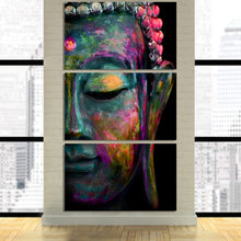 Load image into Gallery viewer, HD Printed 3 Piece Canvas Wall Art abstract Zen Buddha Face Painting Modular Wall Art Canvas Prints Free Shipping CU-2170D
