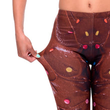 Load image into Gallery viewer, Women Legging Chocolate Cake Printing Leggings Slim Cozy
