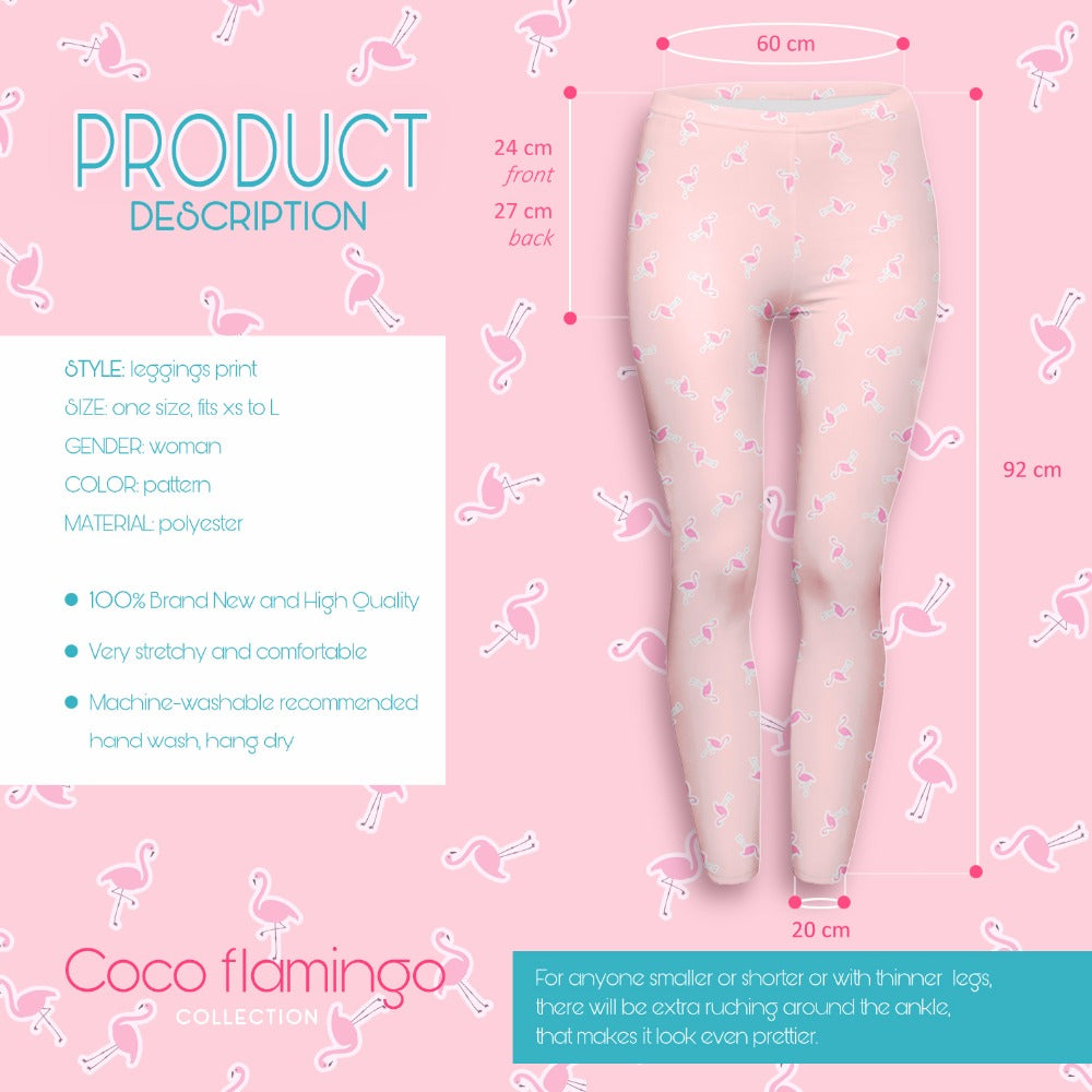 Women Legging Pink Flamingo Printing Leggings Fashion High Waist