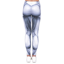 Load image into Gallery viewer, Women Legging Gray Lines Printing Leggings Fashion High Waist Woman Slim Pants
