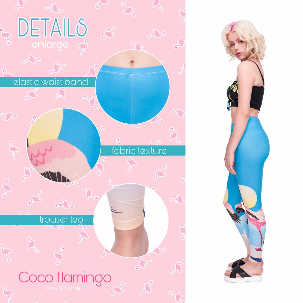 Flamingo Women Legging Fly Start Leggings Fashion Slim