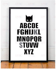 Load image into Gallery viewer, Batman alphabet Canvas Art Print Poster, Wall Pictures for Home Decoration, Wall Decor FA246-3
