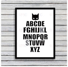 Load image into Gallery viewer, Batman alphabet Canvas Art Print Poster, Wall Pictures for Home Decoration, Wall Decor FA246-3
