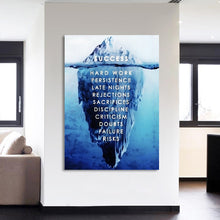 Load image into Gallery viewer, HD Printed 1 piece Canvas Painting Inspirational Poster Ice Mountain Underwater Painting Room Decoration Free Shipping CU-2339B
