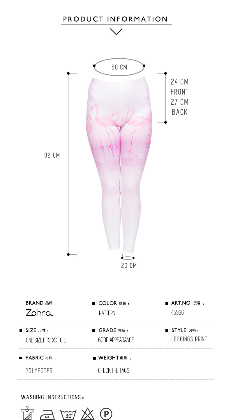Women Legging Pinkfloor Printing Leggings Fashion Elegant High Waist Woman Pants