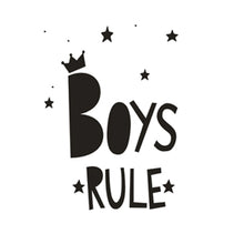 Load image into Gallery viewer, Boys Rule Canvas Painting Personalized Minimalist Nordic Posters Wall Art Picture for Nursery Kids Room Unframed Drop Shipping
