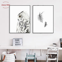 Load image into Gallery viewer, 900D Posters And Prints Wall Art Canvas Painting Wall Pictures For Living Room Nordic Owl Decoration NOR026
