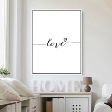 Load image into Gallery viewer, Love Sign Word Art Black White Poster Canvas Prints Art inspirational wall modern home decor painting on the wall pictures 2163A
