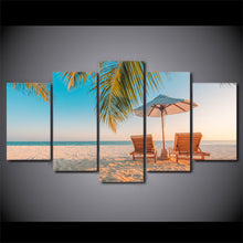 Load image into Gallery viewer, HD Printed 5 Piece Canvas Art Summer Beach Painting Seascape Wall Pictures Decor Framed Painting Free Shipping CU-2402C
