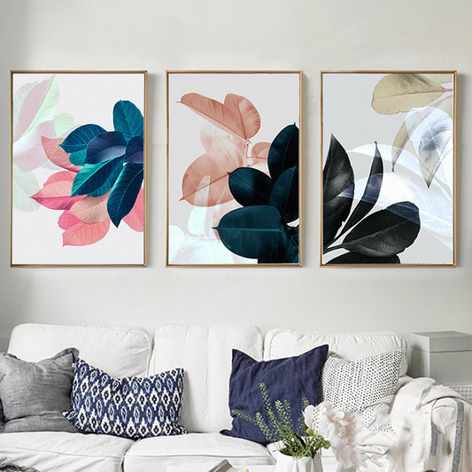 Nordic Art Paintings Wall Pictures For Living Room Posters Plants Leaves Wall Art Canvas Painting Posters And Prints Unframed