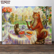 Load image into Gallery viewer, DPARTISAN  Vladimir Lou Myantsev and his cat -4 famous oil painting reproduction  Art Picture Paint on Canvas Prints Decoration
