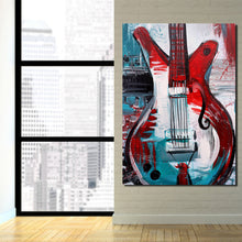 Load image into Gallery viewer, HD Printed 1 Piece Canvas Art Abstract Guitar Painting Vintage Wall Pictures for Living Room Home Decor Free Shipping NY-7069D
