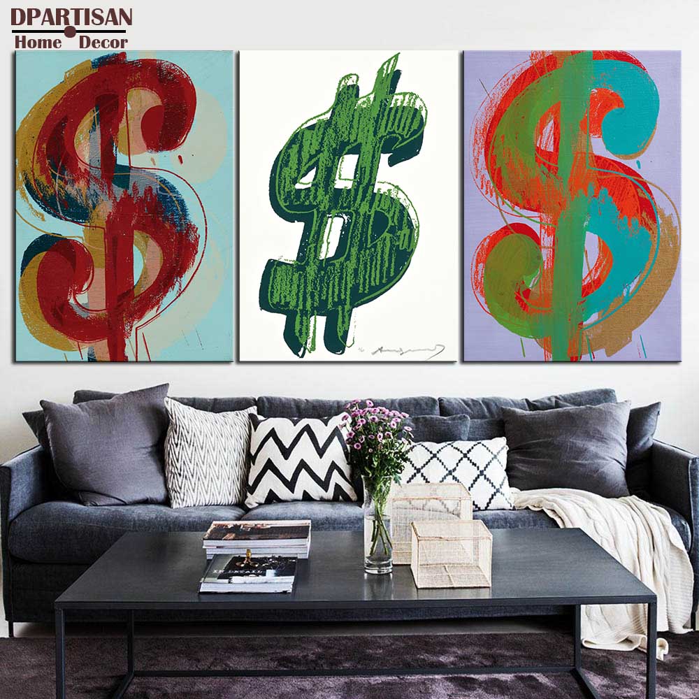 DPARTISAN study pop dollar arts wall pictures oil painting print canvas top idea decor wall art for wall painting no frame