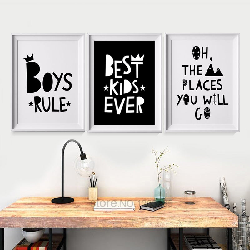 Posters And Prints Nordic Style Poster Canvas Painting Wall Art Kid Cartoon Canvas Prints Wall Pictures For Living Room Unframed