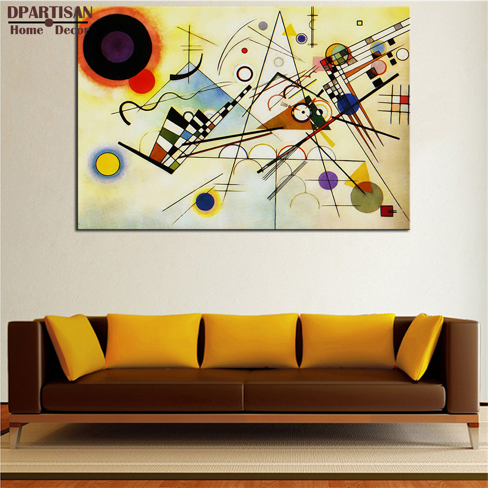 DPARTISAN WASSILY KANDINSKY Composition no8 1923  Wall Painting picture leaf Home Decorative Art Picture Paint on Canvas Prints