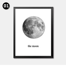 Load image into Gallery viewer, The Planet Canvas Art Print Poster, Black White Wall Picture for Home Decoration, Moon La Lune Print Art Wall Poster HD2208
