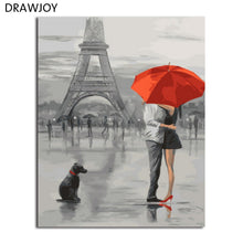 Load image into Gallery viewer, DRAWJOY Framed Landscape Painting &amp; Calligraphy DIY Painting By Numbers Acrylic Canvas Paintings Home Decor GX5661 40*50cm
