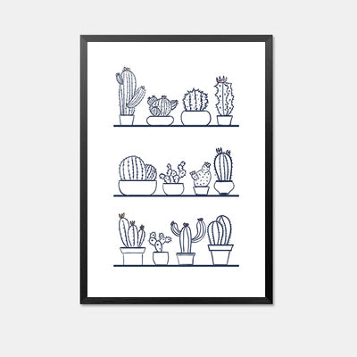 Nordic Art Posters And Prints Cactus Poster Wall Art Canvas Painting Art Print Wall Pictures For Living Room Letter Unframed