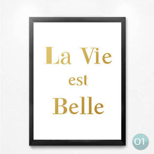 Load image into Gallery viewer, La Belle Smile English Quotes Canvas Art Print Painting Poster, Wall Picture for Home Decoration QS0035
