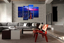 Load image into Gallery viewer, BANMU Chicago Skyline City Skyline At Michigan 4 Pieces Panel Paintings Modern Giclee Artwork The Picture For  Decoration
