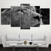 Load image into Gallery viewer, HD Printed 5 Piece Canvas Art Tiger Head Painting Gray Wall Pictures for Living Room Modern Free Shipping NY-7097A
