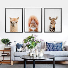 Load image into Gallery viewer, Nordic Style Poster Posters And Prints Rabbit Animal Wall Pictures For Living Room Mouse Wall Art Canvas Painting Unframed
