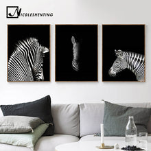 Load image into Gallery viewer, Black White Animal Zebra Wall Art Canvas Posters and Prints Minimalist Abstract Painting Wall Picture for Living Room Home Decor
