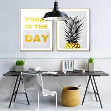Load image into Gallery viewer, Posters And Prints Nordic Poster Canvas Art Art Print Cuadros Canvas Art Pineapple Letter Wall Art Canvas Painting Unframed

